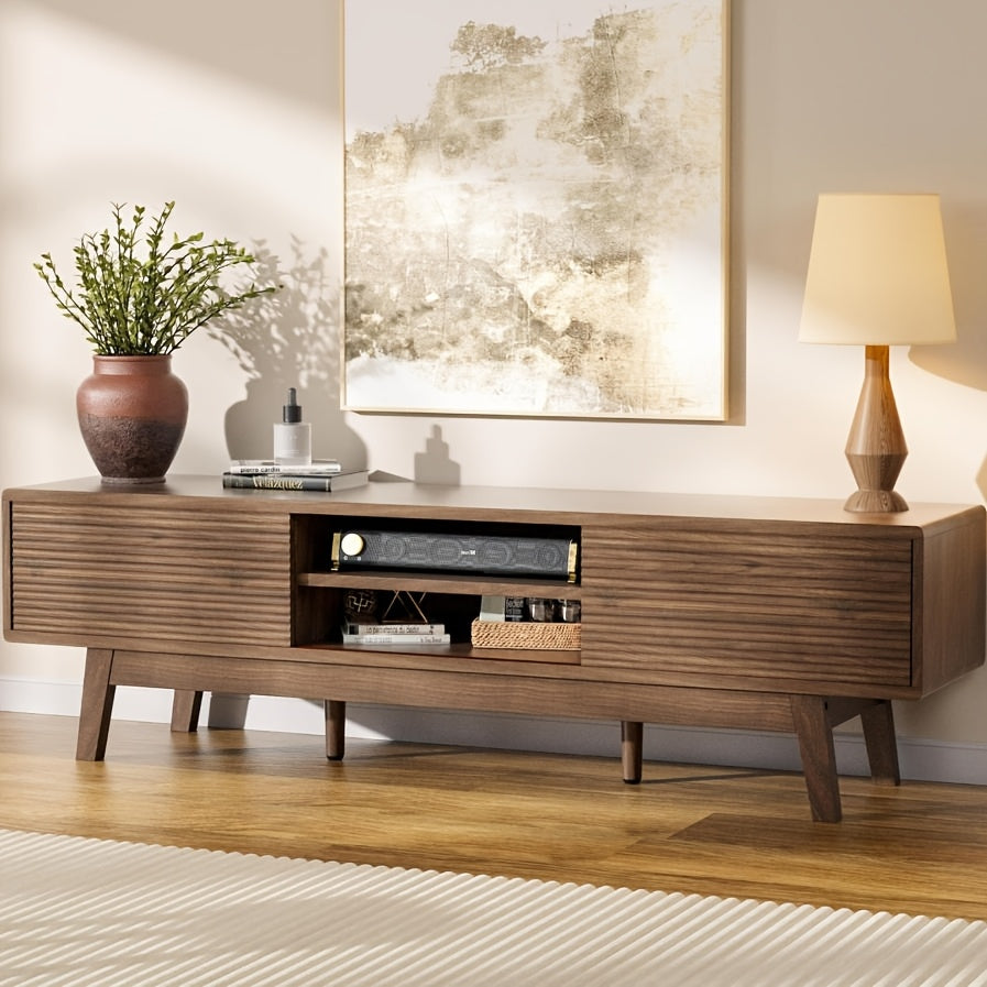 Mopio Ensley TV Stand, Mid Century Modern for 55\u002F 60\u002F 65 Inch TV, Farmhouse TV Stand, Entertainment Center with Storage, TV And Media Console for Living Room ( 59\