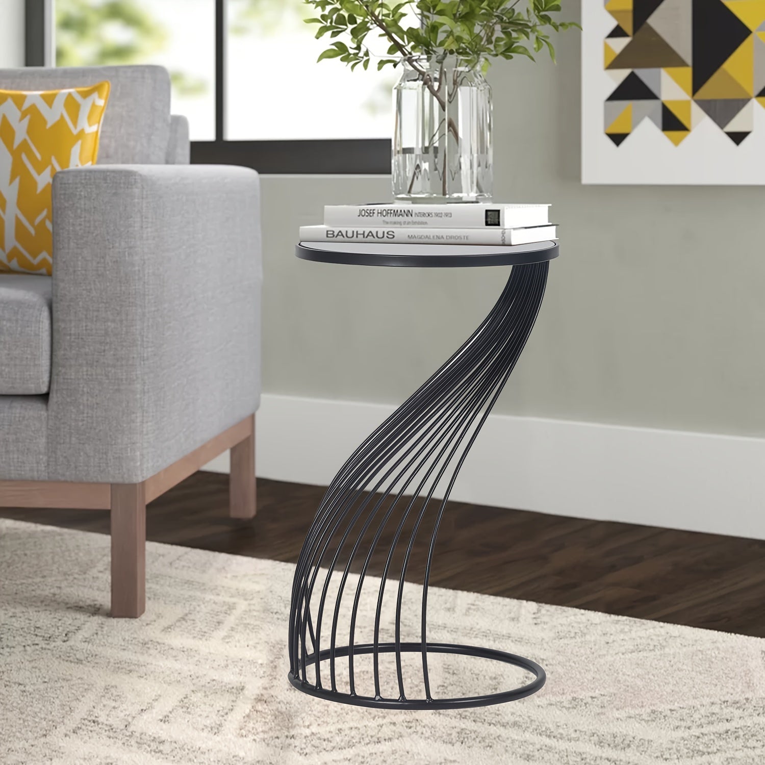 Ideal for Both Living Rooms And Offices, These Round Table Cabinets Feature Metal Edges And Include Compact Bedside Tables As Well As Coffee Tables for The Living Area