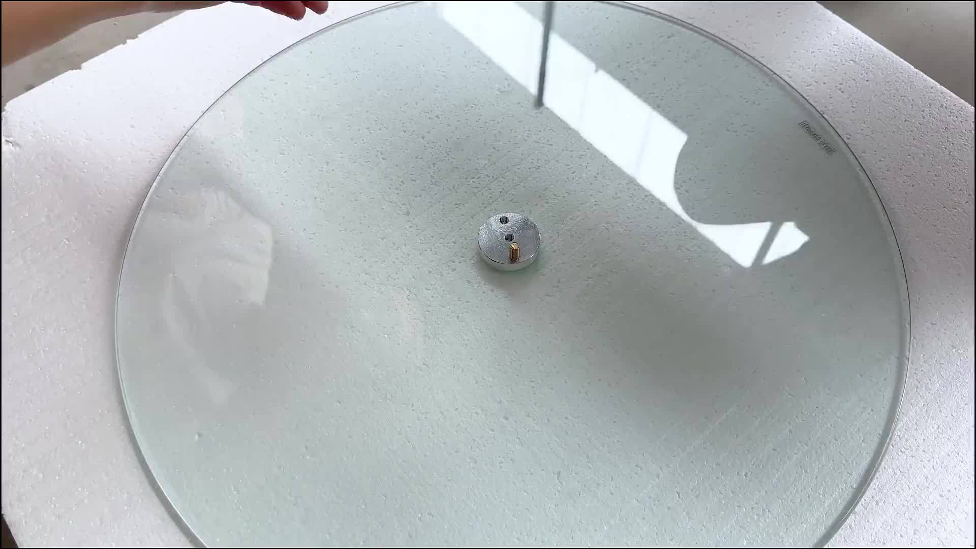 Tempering Glass Coffee Tables For Living Room Round Coffee Tables Modern Double Layer Round Table Circle Coffee Table For Small Space Home Office, Durable And Not Easily Broken, With A Modern And Fashionable Design Feel(35.4 Inch*17 Inch)