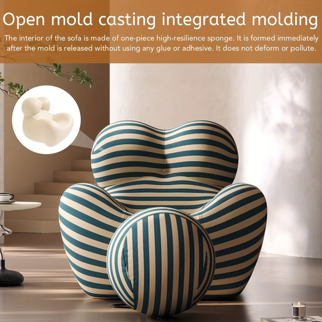 Luxury Ergonomic Recliner Chair with Footrest - (Filler Included) No Assembly Required, Memory Foam Cushioning & Armrests, Modern Living Room\u002FBedside Lounge Chair in - Easy-Clean Fabric Sofa for Home Theater, Reading Nook - Ideal Gift for Women