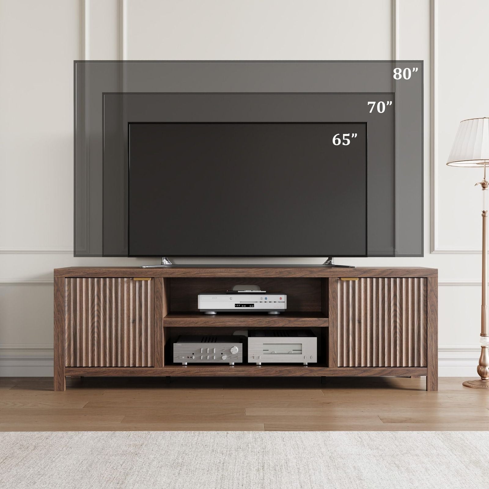 Durable Single Layer TV Cabinet Made from 1 Corrugated Board - Lightweight and Sturdy Storage Solution for Your Living RoomTV Cabinet, for Home Room Decor Christmas, Birthday Gifts for Women Men