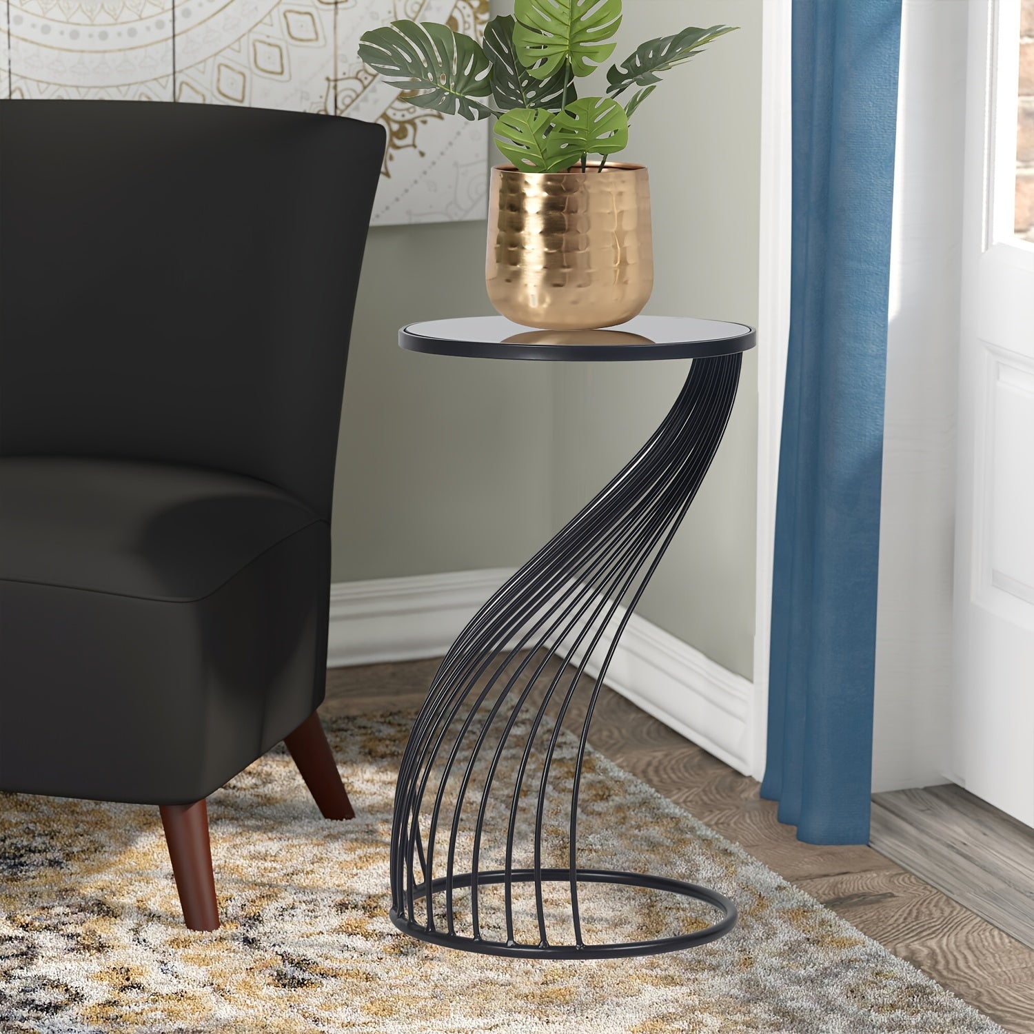 Ideal for Both Living Rooms And Offices, These Round Table Cabinets Feature Metal Edges And Include Compact Bedside Tables As Well As Coffee Tables for The Living Area
